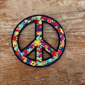 Peace sign iron on patch